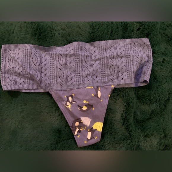 NWT AERIE PENGUIN COTTON THONG - Picture 1 of 2